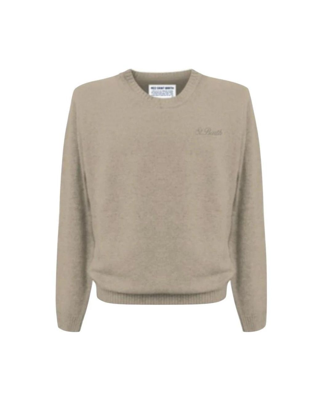 Mc2 Saint Barth Gray Round-Neck Knitwear for men