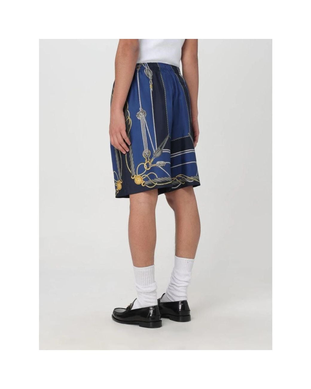 Versace Blue Casual Shorts for men