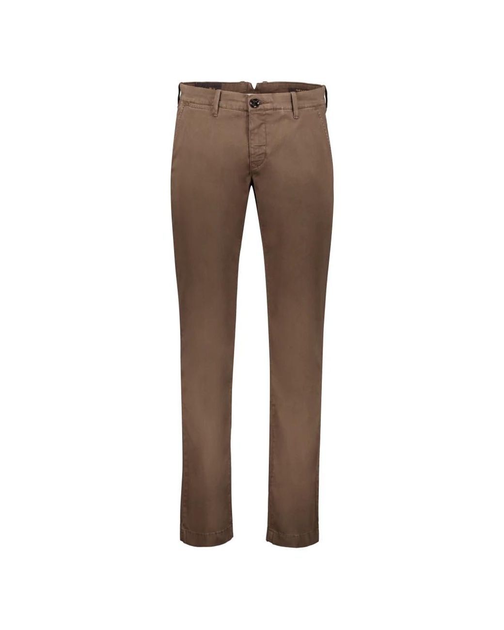 Moorer Brown Slim-Fit Trousers for men