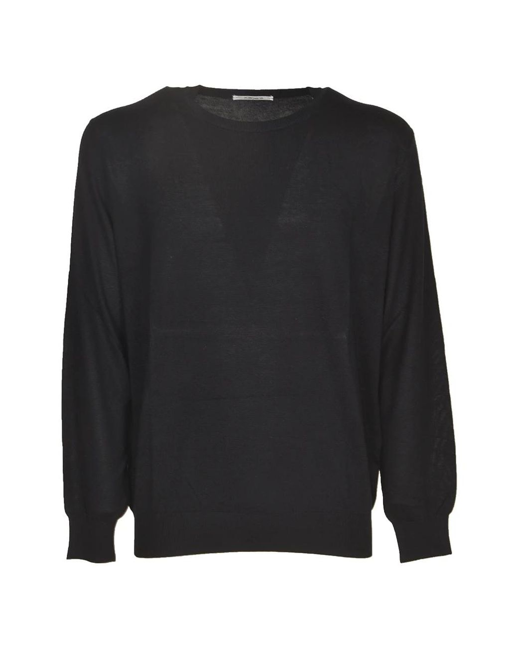 Kangra Black Round-Neck Knitwear for men