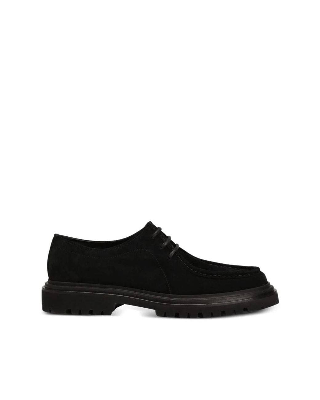 Dolce & Gabbana Black Dolce & Gabbana Suede Lace-Up Shoes for men