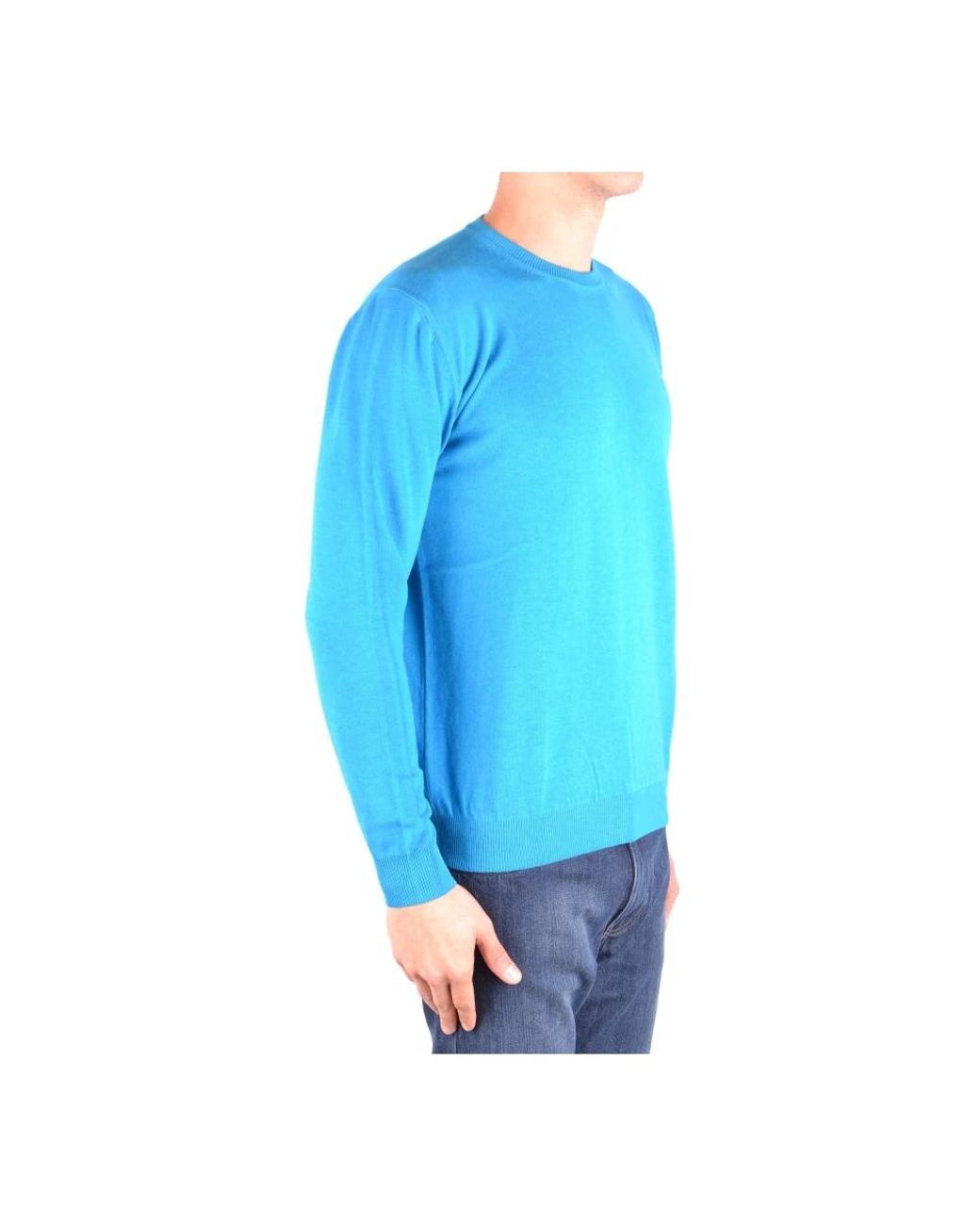 Altea Blue Round-Neck Knitwear for men