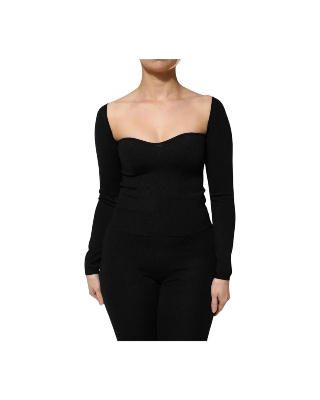 Dolce & Gabbana Black Long Sleeve T-Shirts