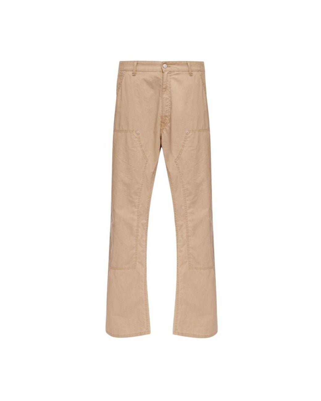 MM6 by Maison Margiela Natural Straight Trousers for men