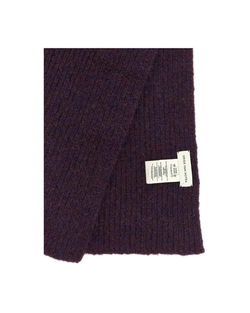 Dries Van Noten Purple Winter Scarves for men