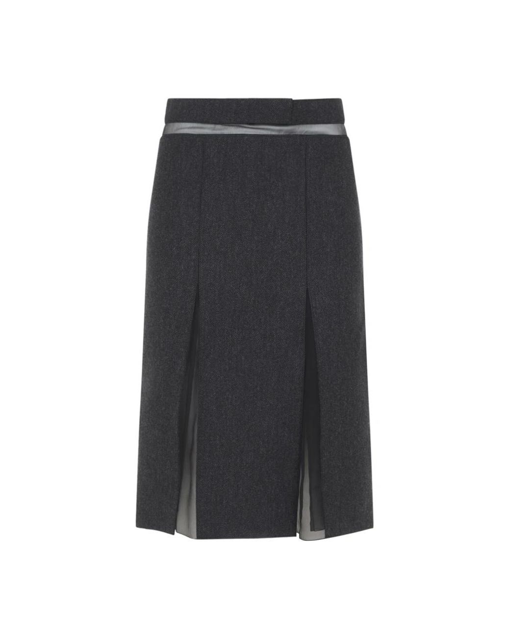 Prada Gray Midi Skirts
