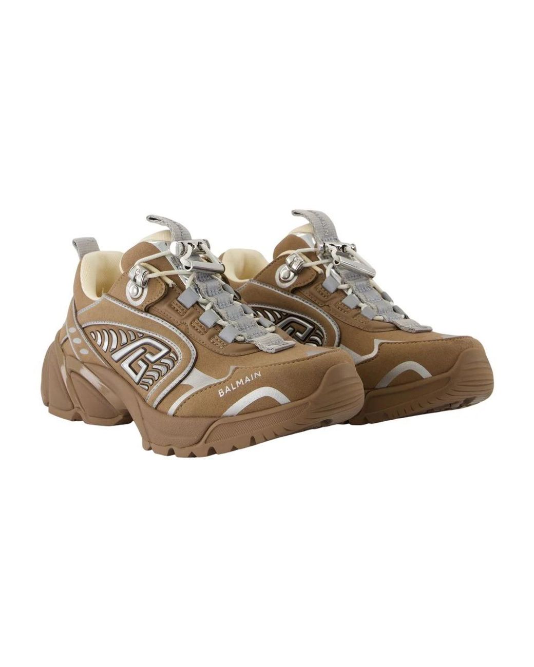 Balmain Brown Cosmic Dust Sneakers
