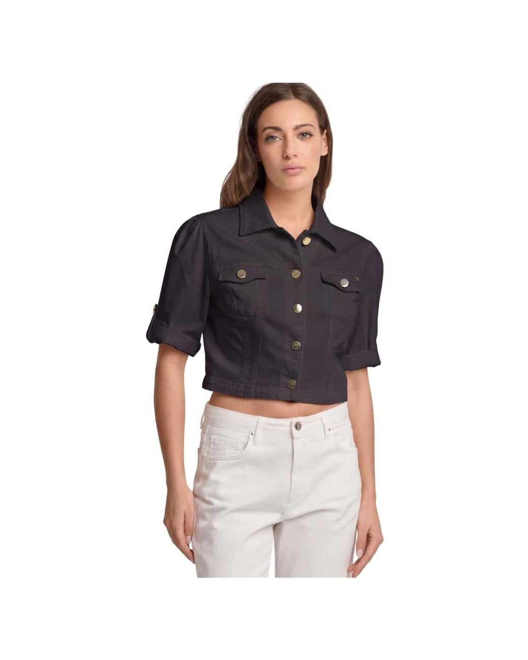 Kocca Bakari Cropped Jacket in het Black