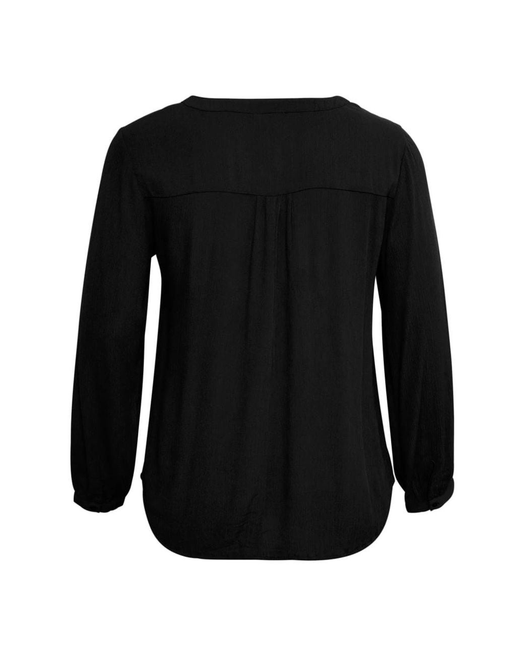 Kaffe Overhemden ,Zwart ,Zwart Diepe V-Hals Blouse in het Black