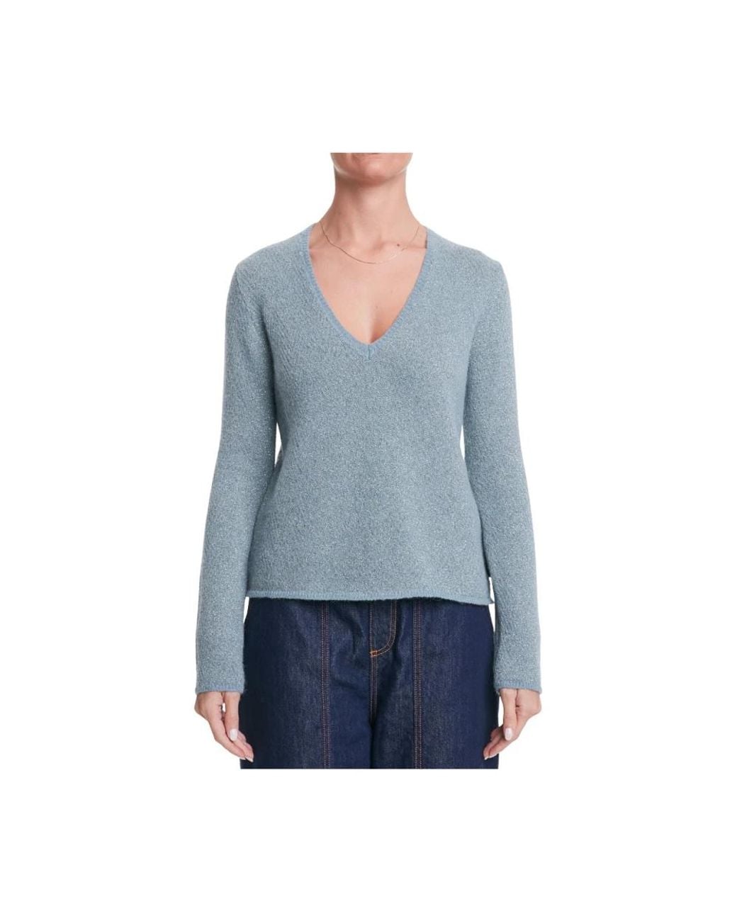 ALESSIA SANTI Blue V-Neck Knitwear
