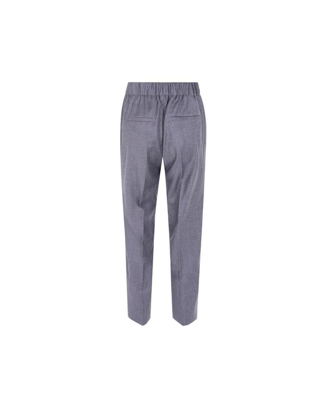 Peserico Blue Slim-Fit Trousers