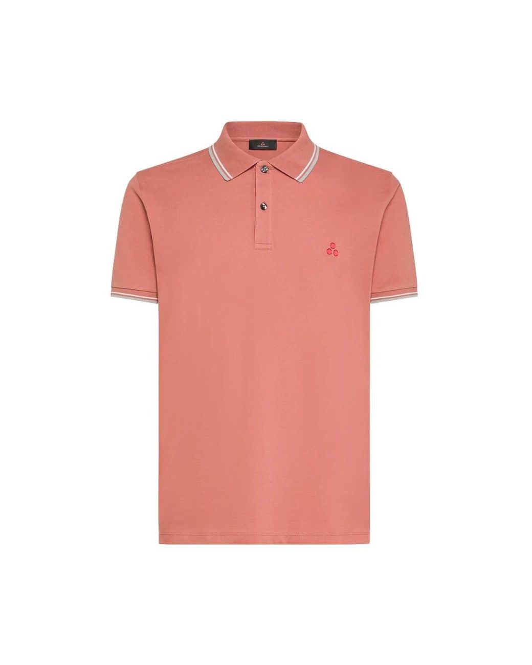 Peuterey Tops ,Oranje ,Katoen Klassiek Poloshirt Met Geborduurd Logo in het Pink voor heren
