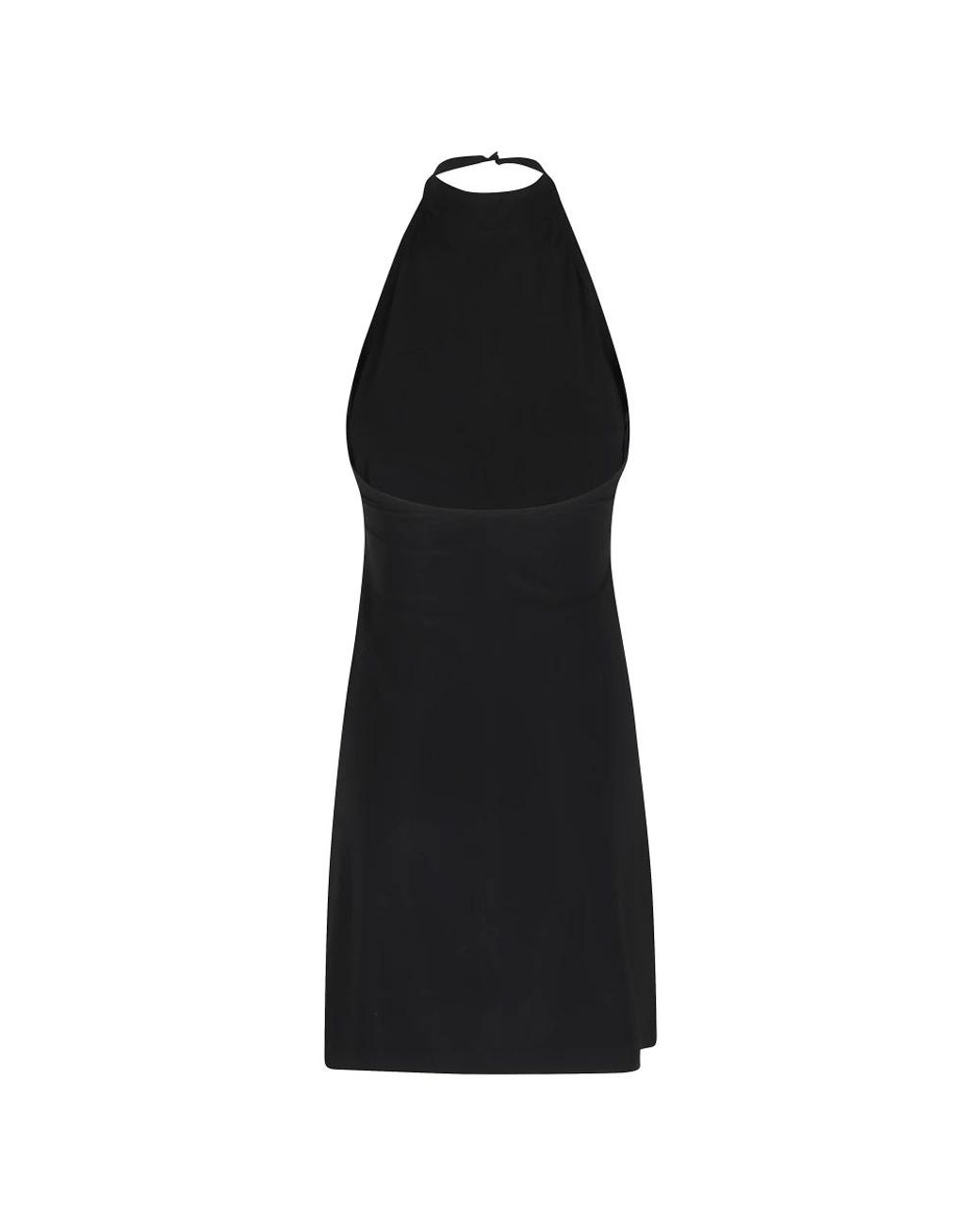 Norma Kamali Black Halter Mini Kleid
