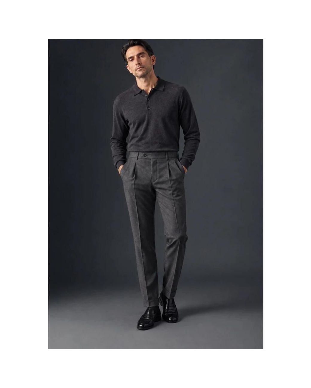 Berwich Gray Suit Trousers for men