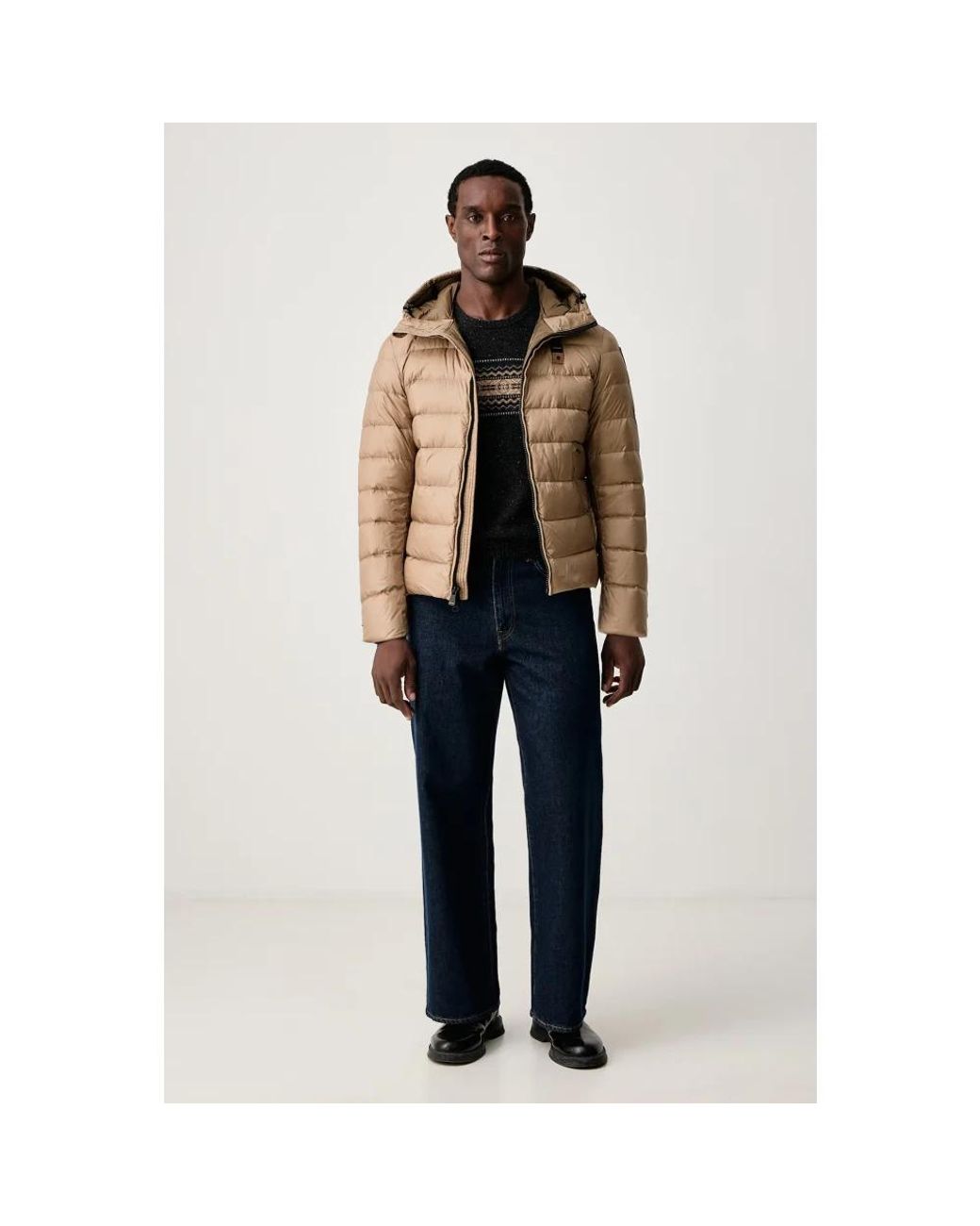 Down Jackets Blauer de hombre de color Natural