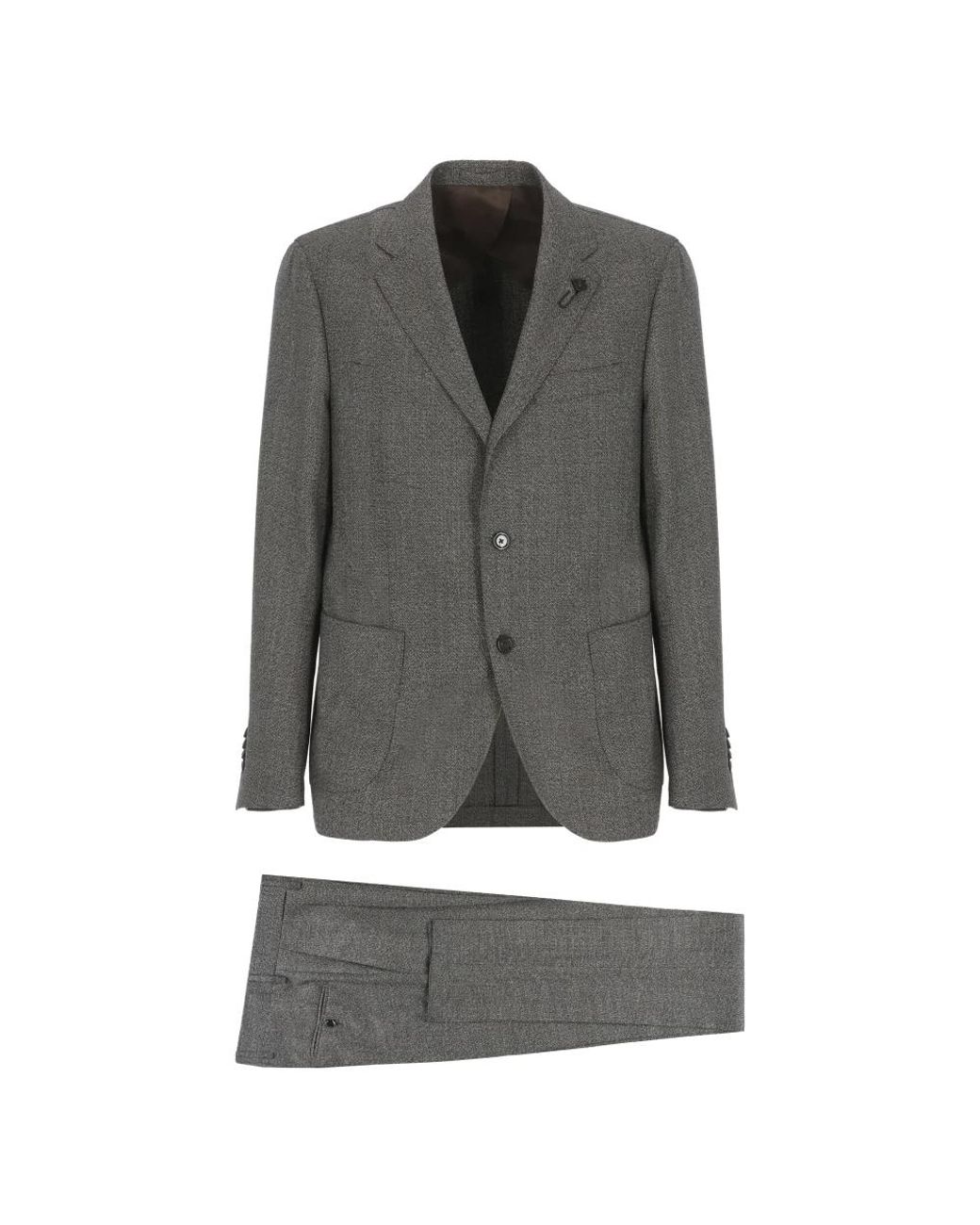 Lardini Gray Single Breasted Suits for men