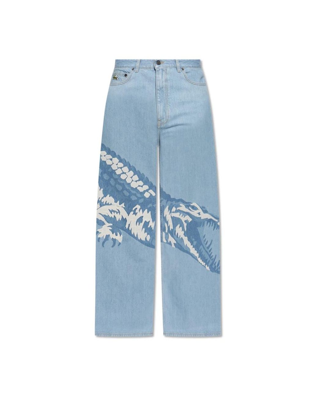 Jeans wide jeans Lacoste pour homme en coloris Bleu Lyst