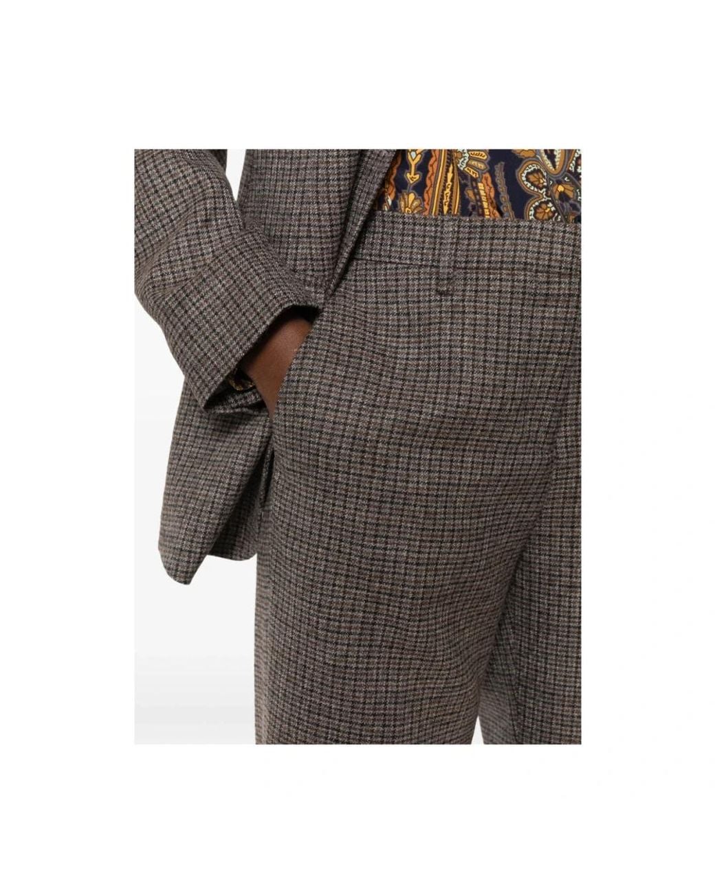 Etro Gray Straight Trousers