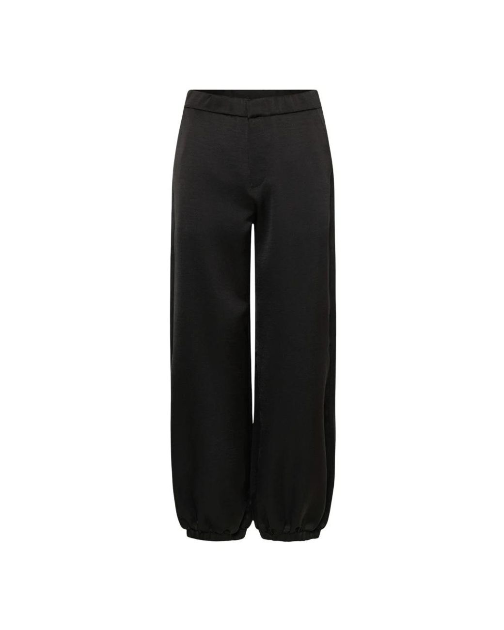 Cream Wijde Broek in het Black