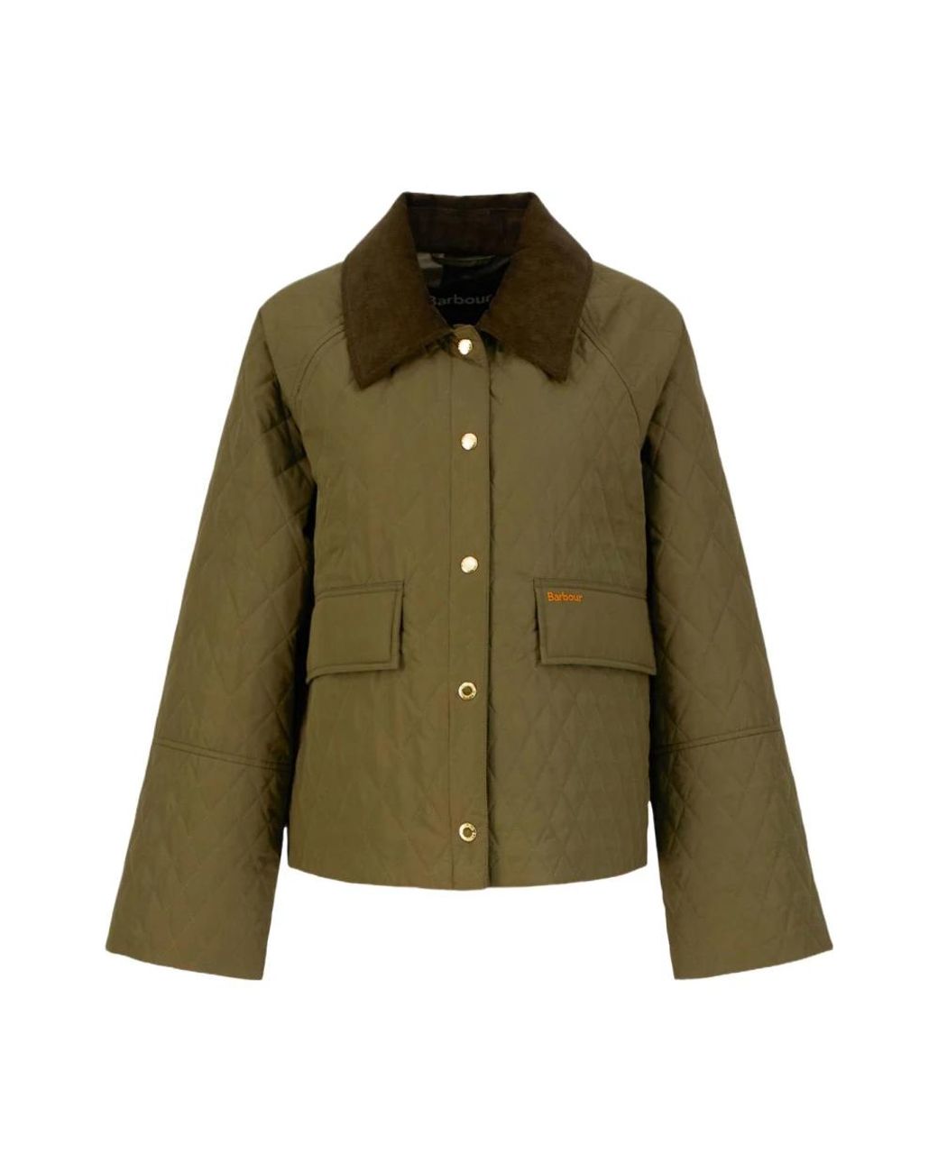 Barbour Jassen ,Groen ,Leer Kirby Quilt Jacket in het Green