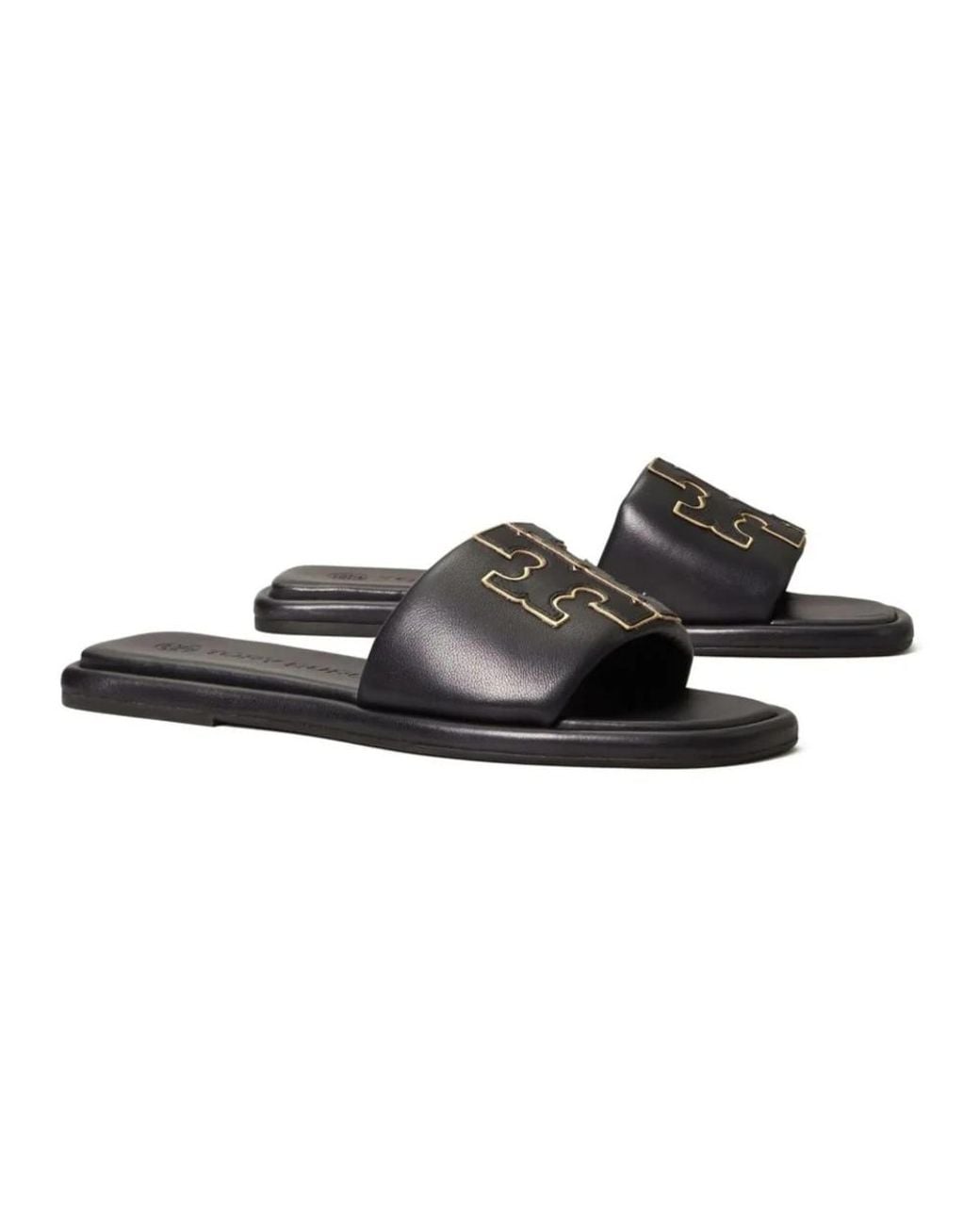 Sliders Tory Burch en coloris Black