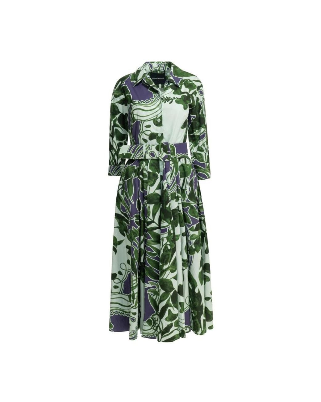 Samantha Sung Green Shirt Dresses