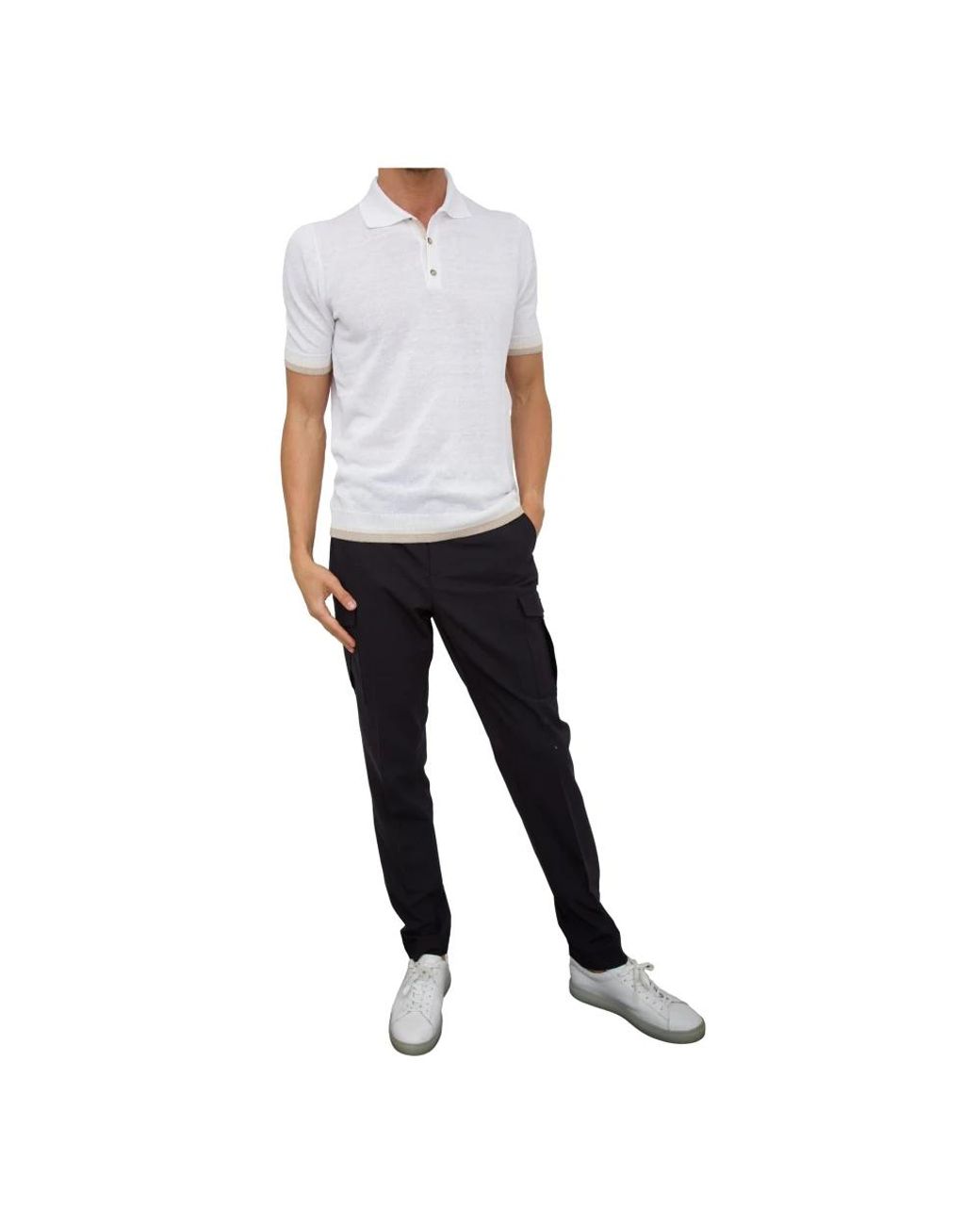 Peserico Klassisches polo shirt in Blue für Herren