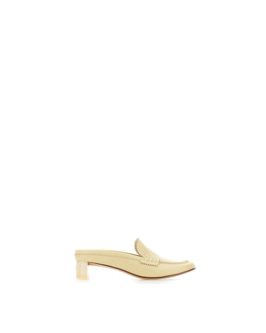 MM6 by Maison Margiela Natural Heeled Mules