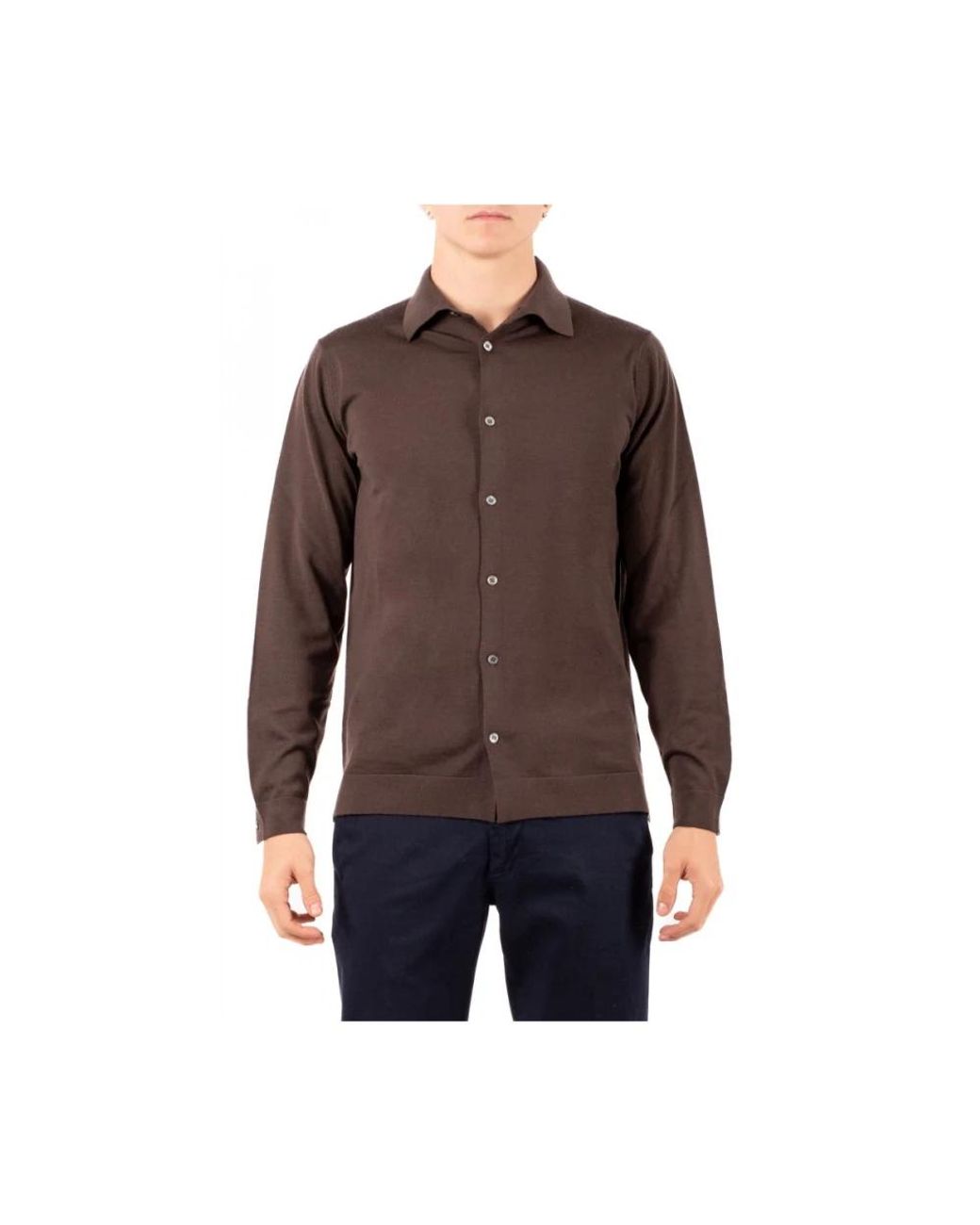 FILIPPO DE LAURENTIIS Brown Casual Shirts for men