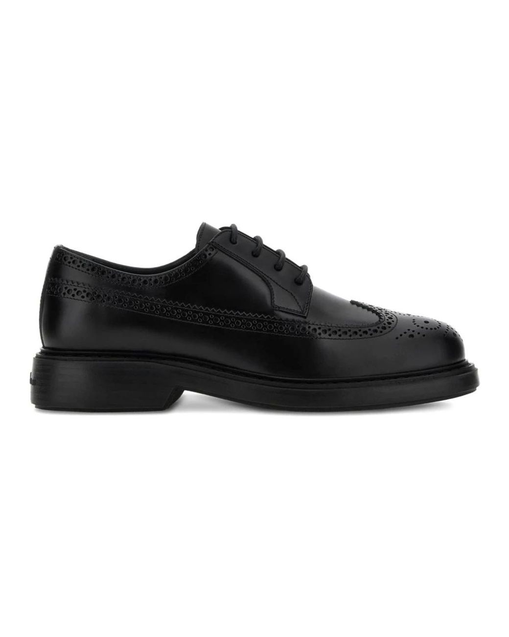 Hogan Black Laced Shoes for men