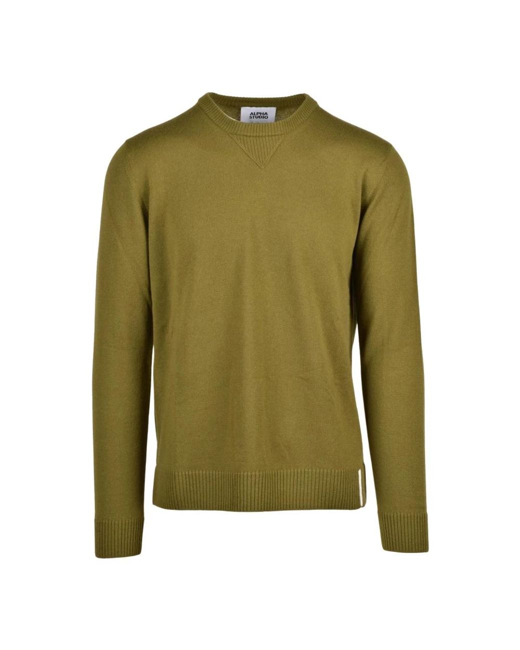 Alpha Studio Pullover Met Ronde Hals in het Green voor heren