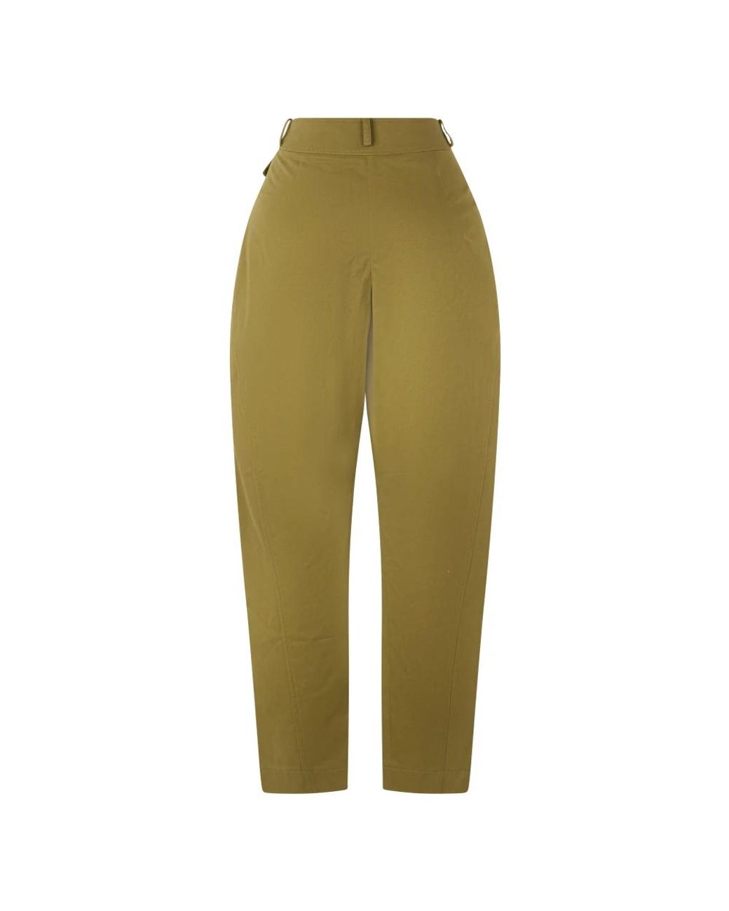 Alberta Ferretti Green Cropped Trousers