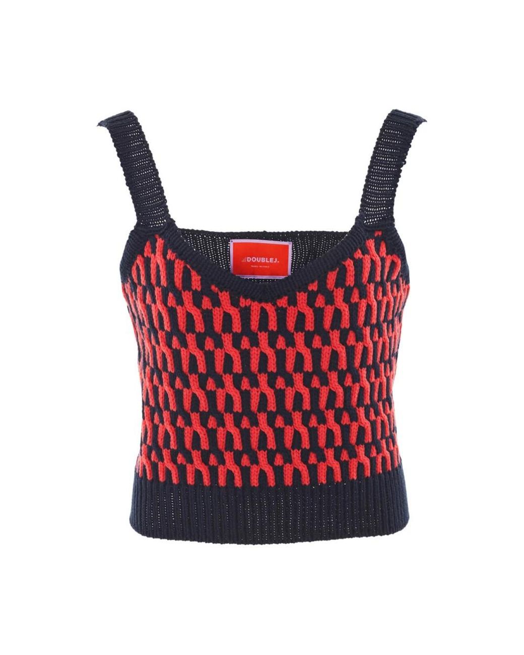 LaDoubleJ Mouwloze Top in het Red