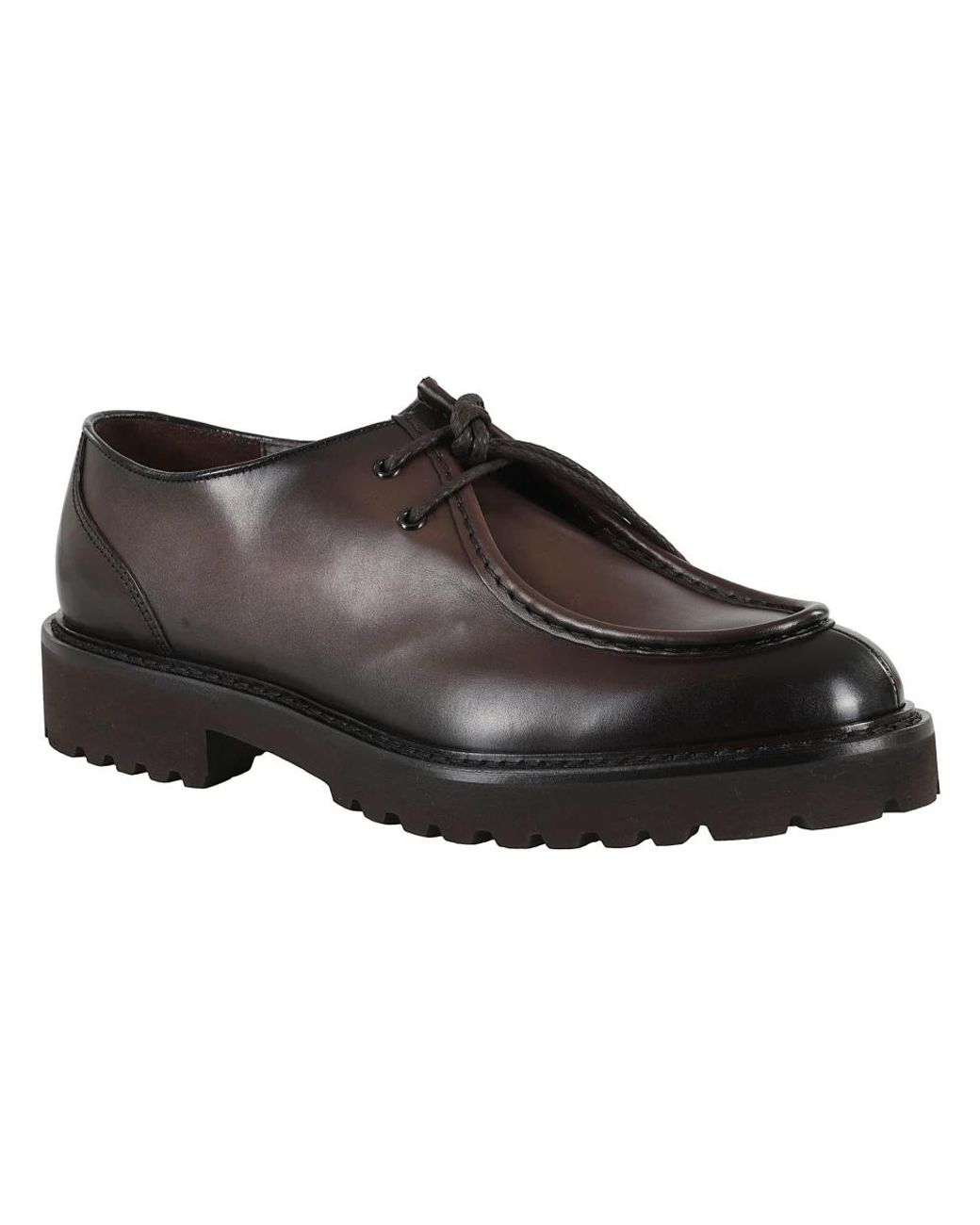 Doucal's Brown Laced Shoes for men