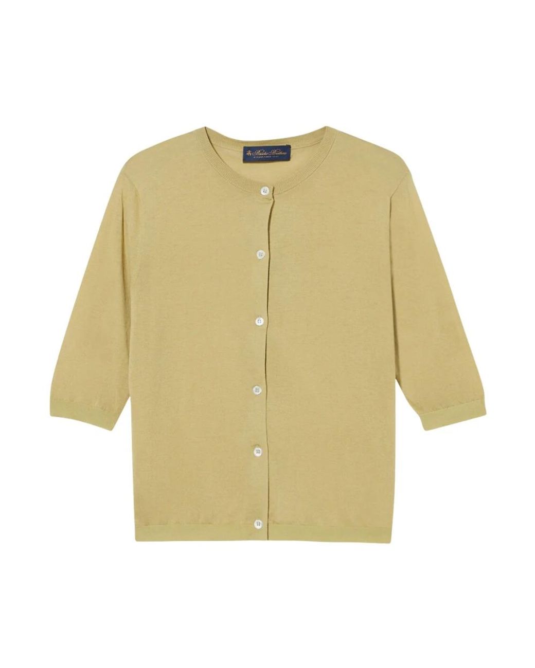 Brooks Brothers Truien & Vesten ,Groen ,Katoen Zijdeblendvest in het Yellow