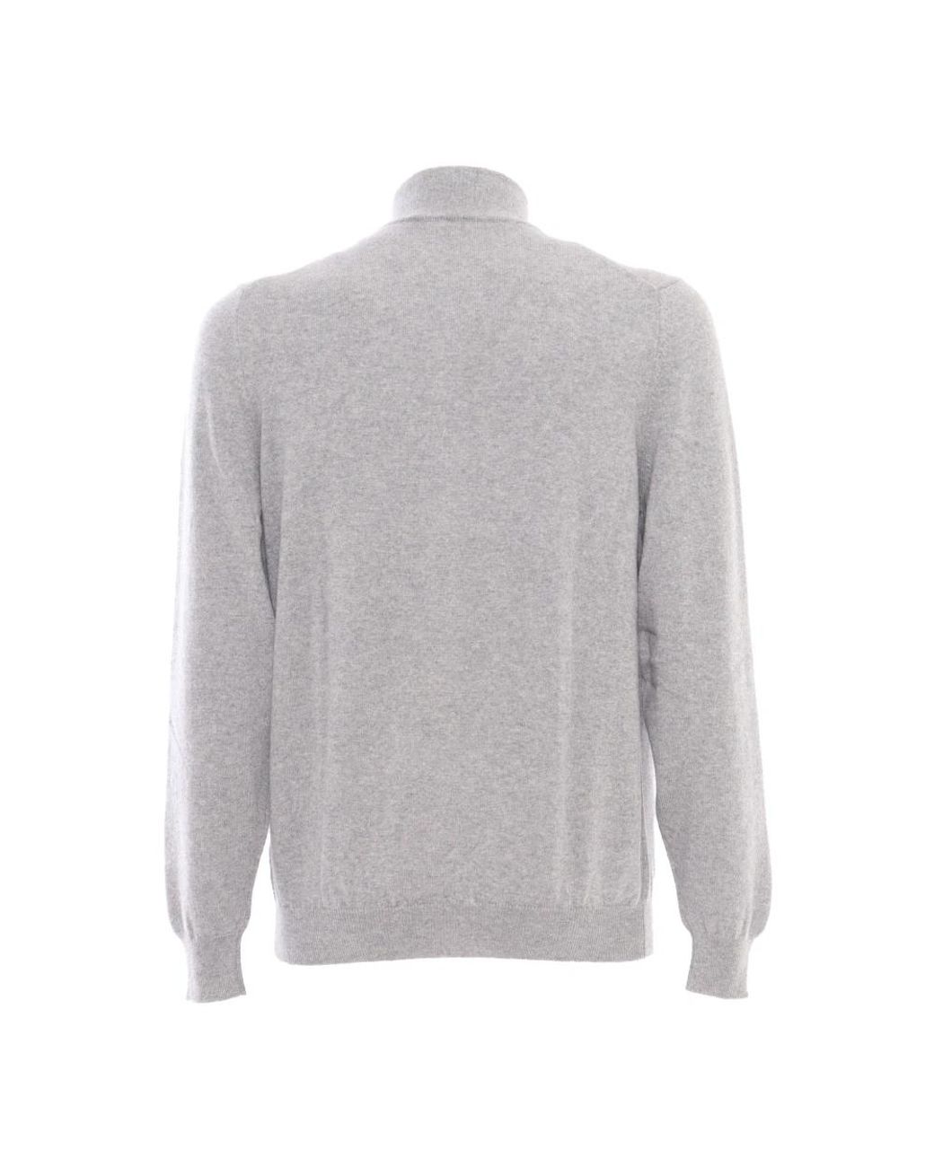 Fedeli Gray Cashmere Knitwear for men