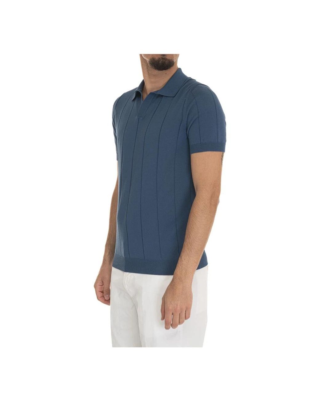 Gran Sasso Blue V-Neck Knitwear for men