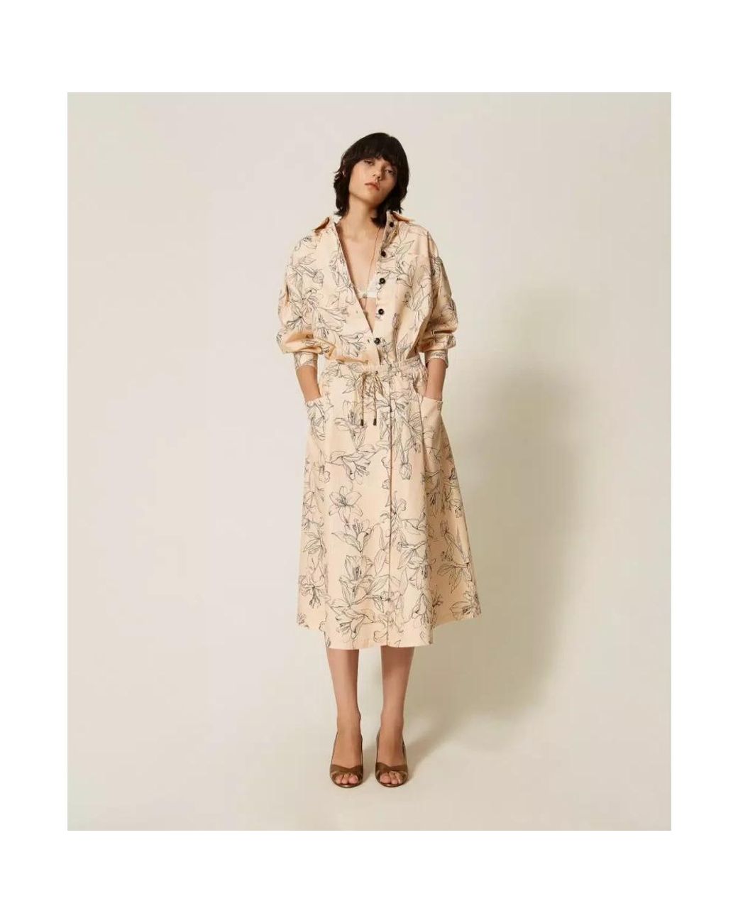 Twinset Natural Midi Skirts