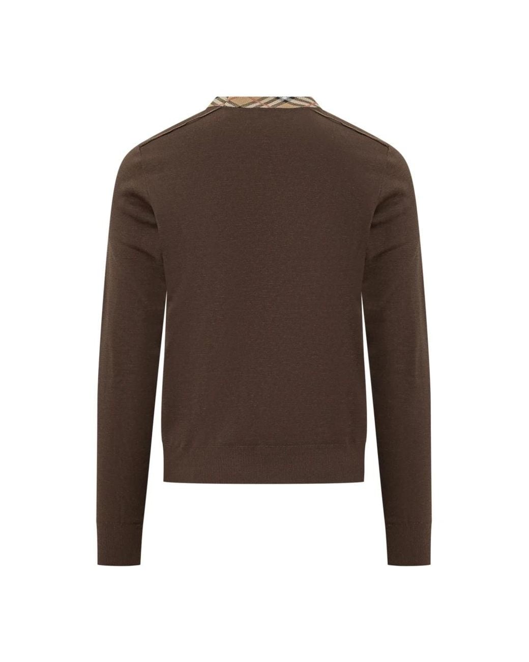 Burberry Brown Round-Neck Knitwear for men