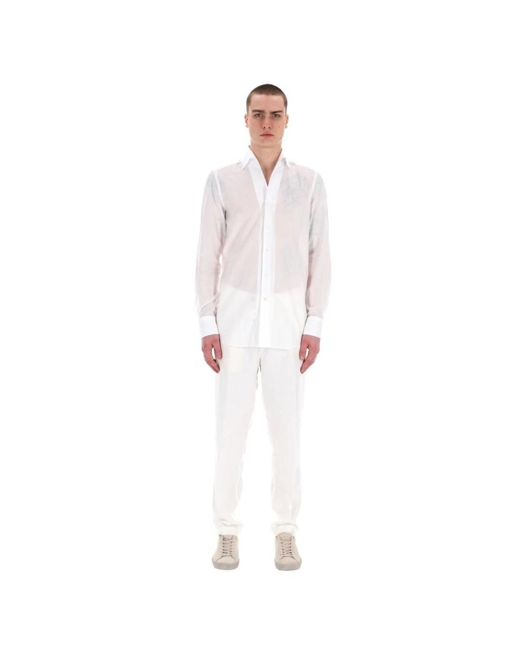 Finamore 1925 White Casual Shirts for men