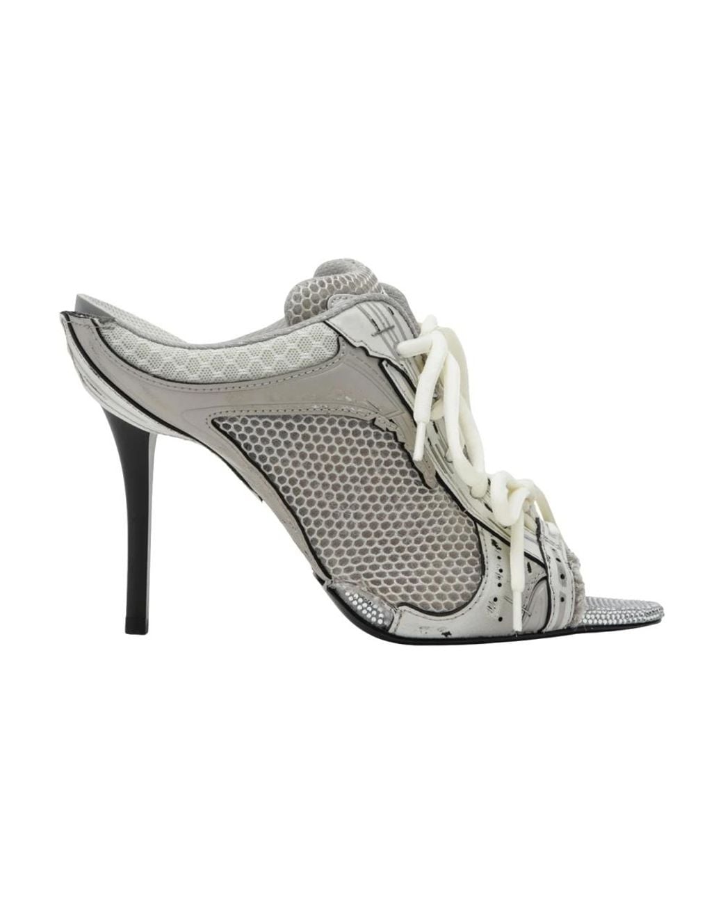 Balenciaga Gray Heeled Mules