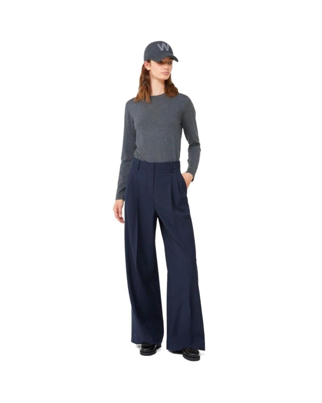 Weekend by Maxmara Gray Round-Neck Knitwear