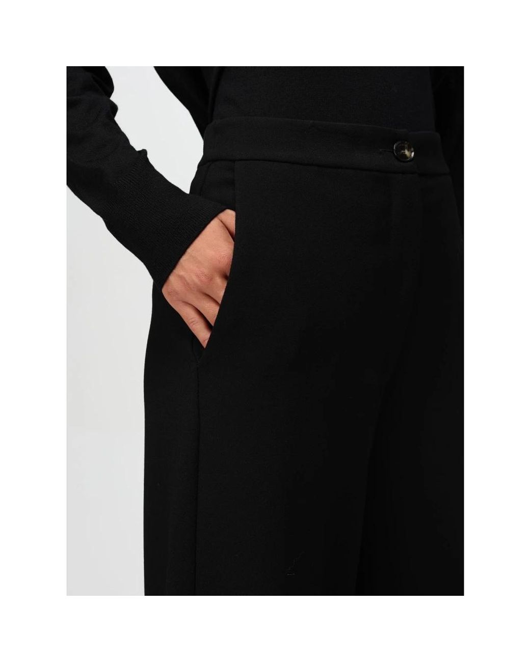 Liviana Conti Black Wide Trousers