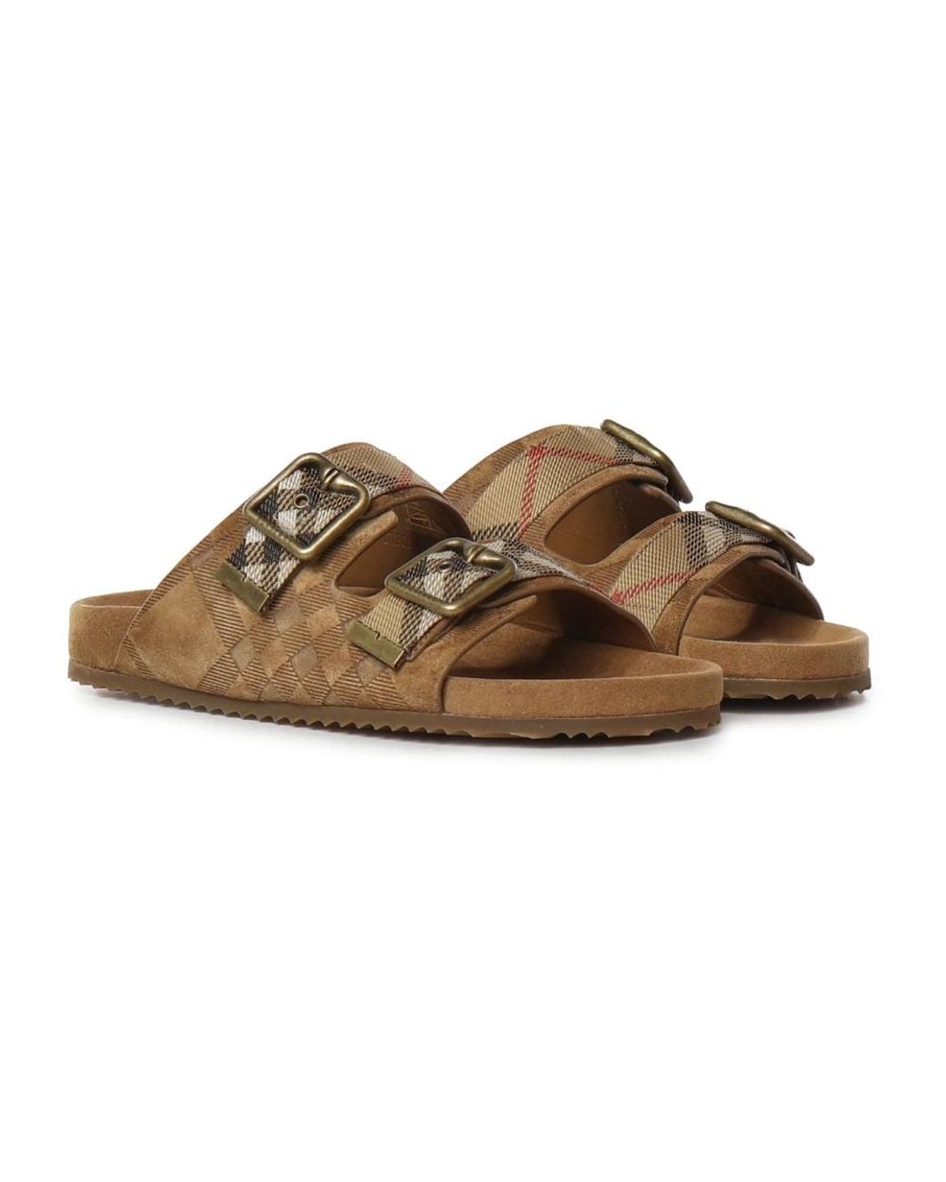 Sliders Burberry en coloris Brown