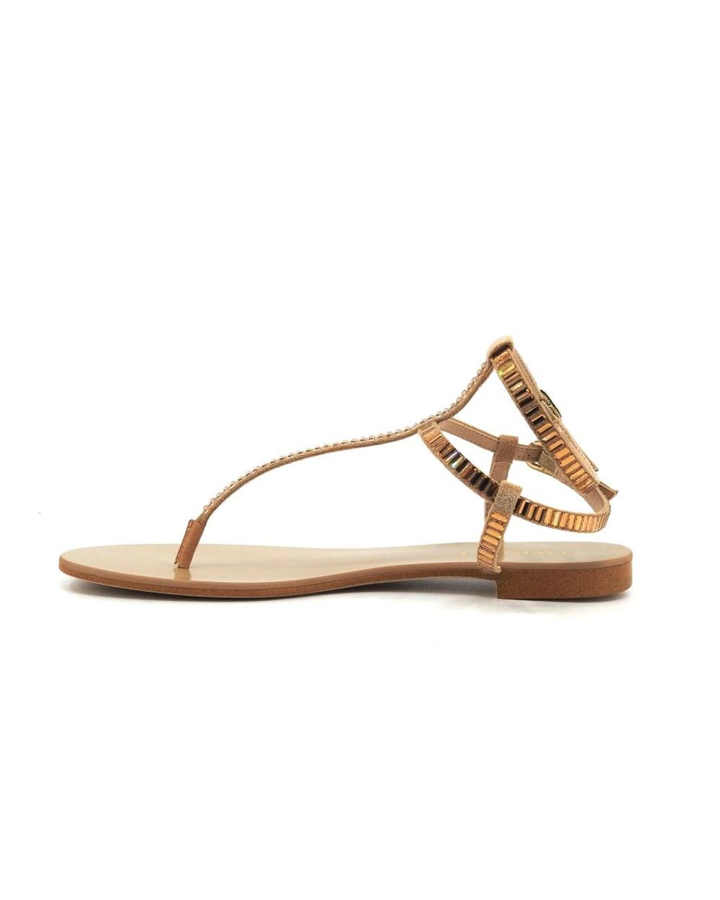 Twinset Brown Flat Sandals
