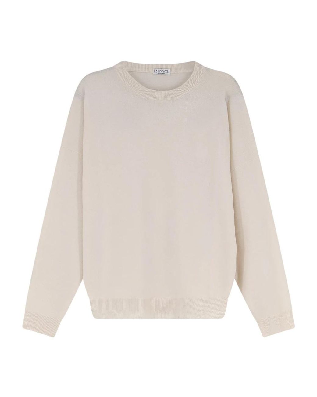Brunello Cucinelli White Cashmere Knitwear