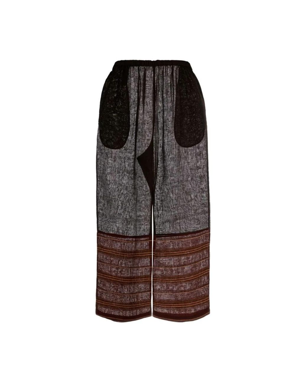 Tory Burch Brown Wide Trousers