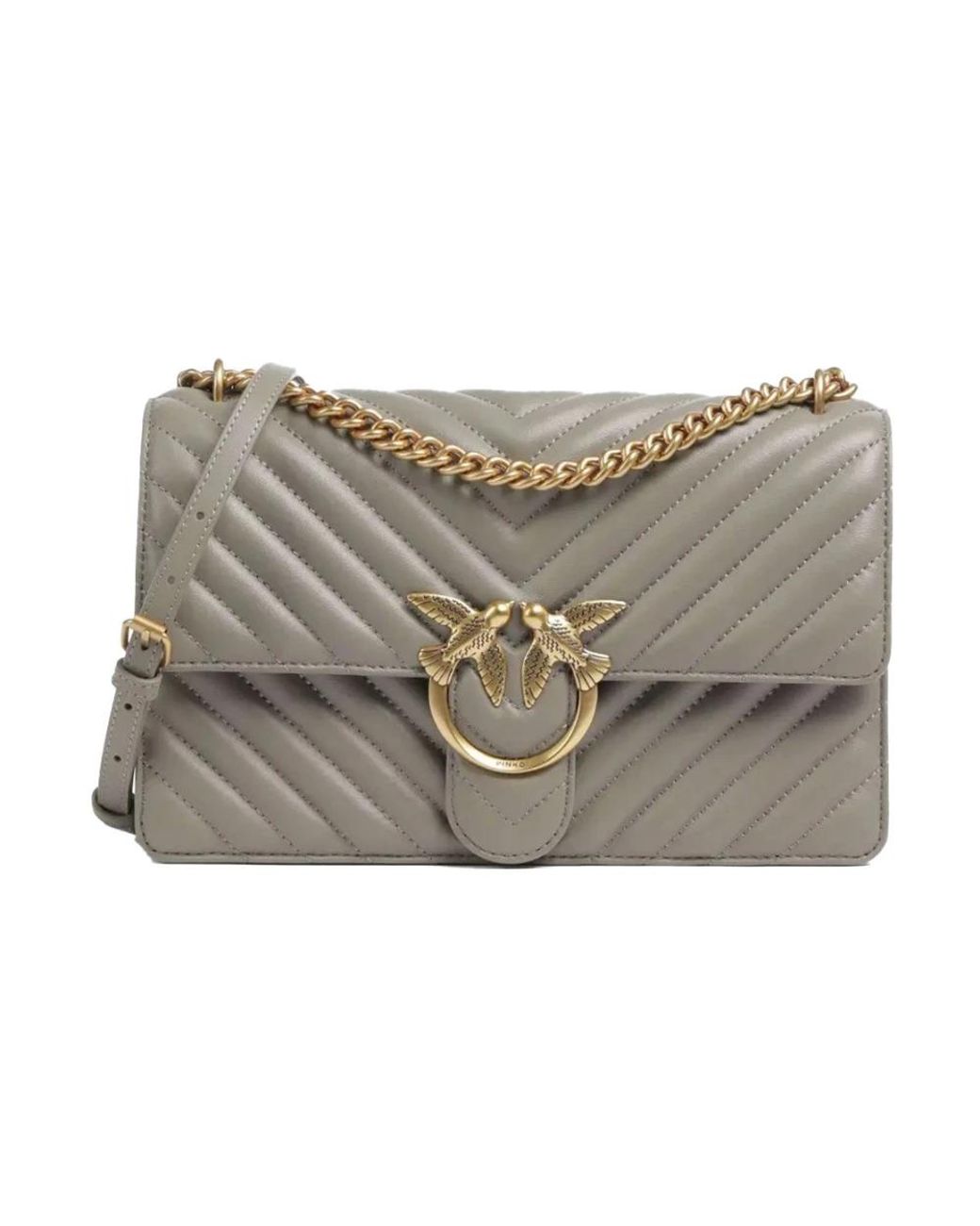 Pinko Gray Shoulder Bags