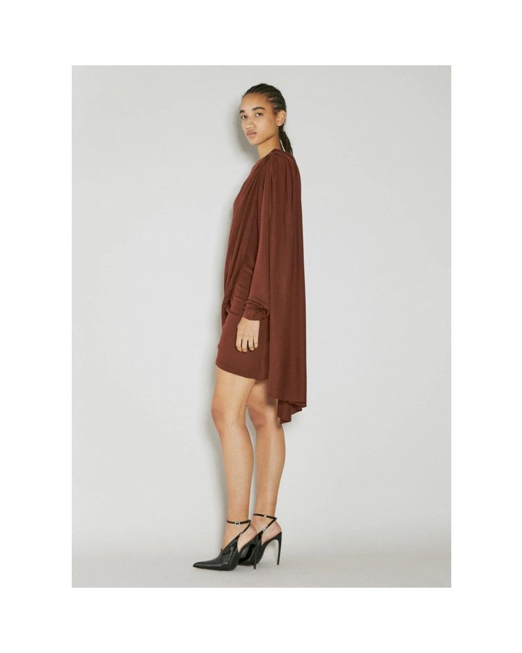 Saint Laurent Brown Short Dresses