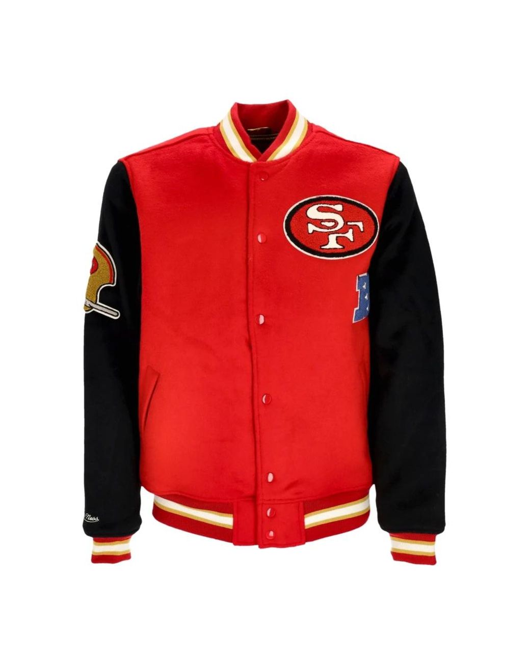 Mitchell & Ness Jassen ,Veelkleurig ,Wol Nfl Team Legacy Varsity Jack Rood/Zwart in het Red voor heren